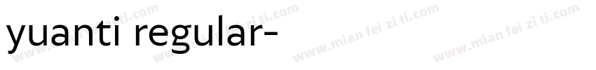 yuanti regular字体转换